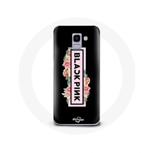 Maniacase Coque pour Samsung Galaxy A6 2018 Blackpink Groupe de K-pop Logo Fond Noir pas cher