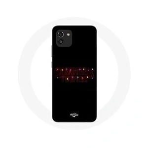 Maniacase Coque pour Samsung Galaxy A03 Stranger Things Affiche Logo Joyeux noël pas cher