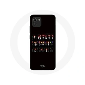 Coque pour Samsung Galaxy A03 Stranger Things Affiche Friends Don't Lie Joyeux noël