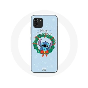 Maniacase Coque pour Samsung Galaxy A03 Stitch neige joyeux Noël bleu pas cher