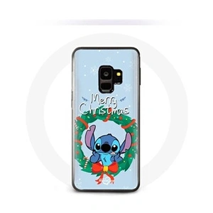 MANIACASE Coque pour Samsung Galaxy S9 Stitch neige joyeux Noël bleu pas cher