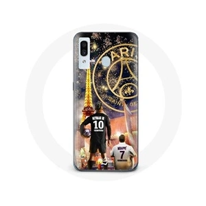 Maniacase Coque pour Samsung Galaxy A20 PSG Neymar et Mbappé Joyeux noël pas cher