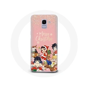 Maniacase Coque pour Samsung Galaxy J6 2018 Demon slayer merry christmas affiche Anime Manga pas cher
