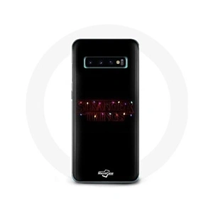 Maniacase Coque pour Samsung Galaxy S10 Edge Stranger Things Affiche Logo Joyeux noël pas cher