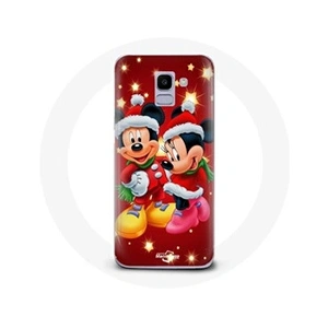 Comparateur de prix : Maniacase Coque pour Samsung Galaxy A8 2018 Mickey Mouse et Minnie Mouse le jour de Noël