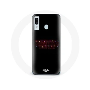 Maniacase Coque pour Samsung Galaxy A20 Stranger Things Affiche Logo Joyeux noël pas cher