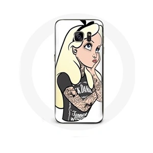 Maniacase Coque pour Samsung Galaxy S7 Edge Alice Princesse tatouée pas cher