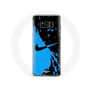 Coque - Nike - Samsung Galaxy S8 - Souple - Bleu et Noir - Logo pas cher