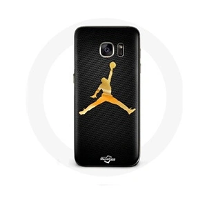 Maniacase Coque pour Samsung Galaxy S7 Edge Air michael jordan logo jaune pas cher