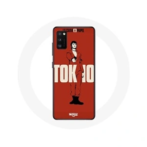 Maniacase Coque pour Samsung Galaxy S20 La casa de papel Tokyo Fanart logo Fond Rouge pas cher