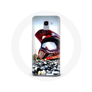 Maniacase Coque pour Samsung Galaxy A8 2018 Casque MotoCross pas cher