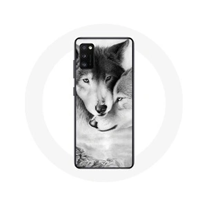 Maniacase Coque pour samsung galaxy S20 Loup Duo animaux pas cher