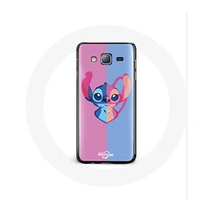 Comparateur de prix : MANIACASE Coque pour Samsung Galaxy j3 2016 Stitch et angel bleu rose