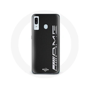Maniacase Coque pour Samsung Galaxy A20 Amg Logo Carbone Texture pas cher