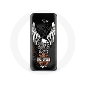 Maniacase Coque - Harley Davidson - Galaxy A8 2016 - Noir - Souple - Aigle logo pas cher