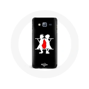 Comparateur de prix : Maniacase Coque pour samsung galaxy J3 Hunter x Hunter Manga Logo Fond Noir