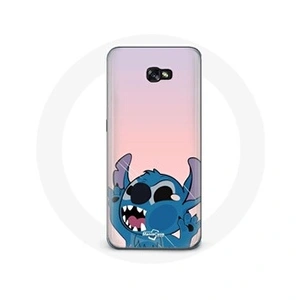 Maniacase Coque pour Samsung Galaxy A8 2016 Stitch le Nez en l'air fond rose pas cher