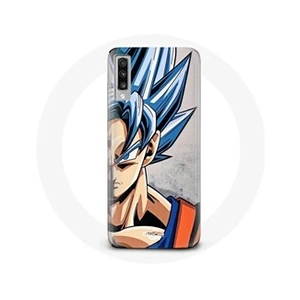 Maniacase Coque pour Samsung Galaxy A50 Anime Dragon Ball Goku Cheveux bleu pas cher