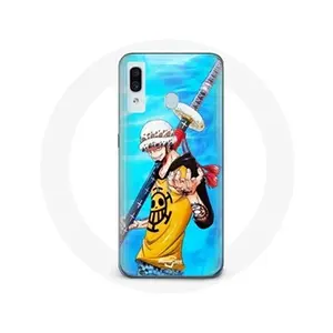 Coque maniacase pour Samsung Galaxy A40 One Piece Manga Trafalgar Law epée pas cher