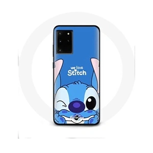 Maniacase Coque pour Samsung Galaxy S11 Plus Stitch mignon fond bleu pas cher