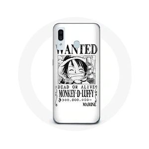 Maniacase Coque pour Samsung Galaxy A40 Luffy One Piece Manga affiche de recherche Blanche pas cher