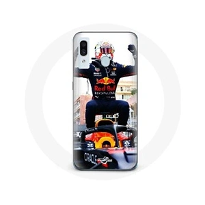Maniacase Coque pour Samsung Galaxy A20 Formule 1 Max Verstappen Pilote automobile F1 noir rouge et jaune pas cher
