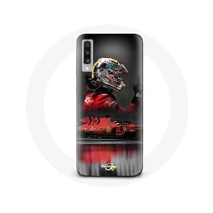 Maniacase Coque pour Samsung Galaxy A50 Formule 1 Sebastian Vettel Pilote automobile F1 Rouge pas cher