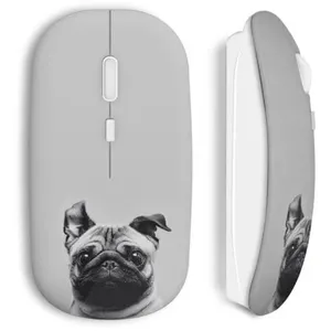 Souris Sans Fil Chien bulldog cute black white (Maniacase) pas cher