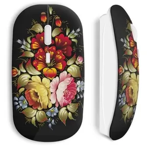 Souris Sans Fil Flowers black design (Maniacase) pas cher