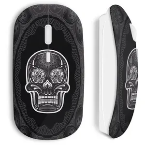 Souris sans Fil Tête de mort Design black (Maniacase) pas cher