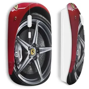 Souris Sans Fil Ferrari Roue Jante Rouge Silver (Maniacase) pas cher