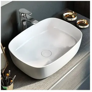 Roca - Vasque à poser en fineceramic Inspira Soft - 500x370x140mm - blanc brillant