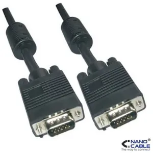 Comparateur de prix : Nanocable 10.15.0115 - Câble SVGA avec ferrite, mâle-mâle, Noir, 15mts
