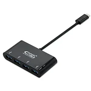 Nanocable Adaptador USB-C a 4x USB 3.0. USB-C/M-USB 3.0/H Negro 10 cm pas cher