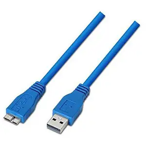 Nanocable Cable USB 3.0 Azul Tipo A a Micro USB Tipo B Macho/Macho 1m