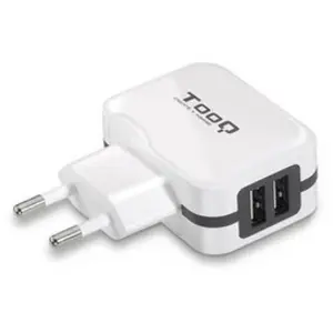 Comparateur de prix : Chargeur mural tooq tqwc-1s02wt usb x 2 17w blanc