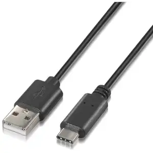 NANOCABLE 10.01.2101 - Câble 3A USB 2.0 vers USB-C, mâle-mâle, Noir, 1mts