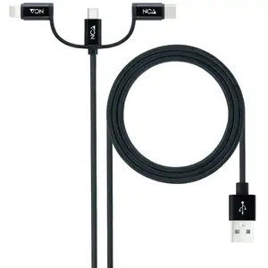 Câble 3en1 Usb-a A Usb-c/microusb/lightning 1m Nanocable 10.01.3200