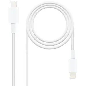 NANOCABLE, THE WAY TO CONNECT Câble USB-C Mâle vers Lightning Mâle 1m - Couleur Blanche pas cher