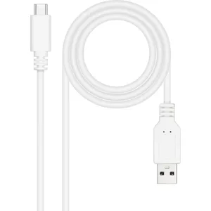Nanocable 10.01.2103-W - Câble USB 2.0 3A, type USB-C/M-A/M, blanc, 3 m pas cher