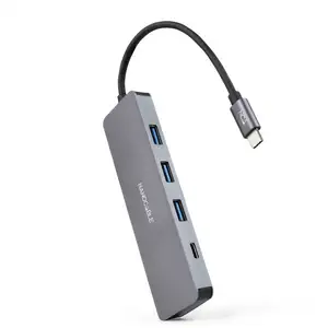 Nanocable 10.16.4409 hub & concentrateur USB 3.2 Gen 1 (3.1 Gen 1) Type-C 5 Mbit/s Gris