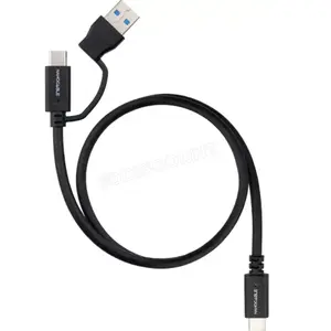 Nanocable 10.01.4800, 0,5 m, USB A/USB C, USB C, USB 3.2 Gen 2 (3.1 Gen 2), 10 Gbit/s, noir pas cher