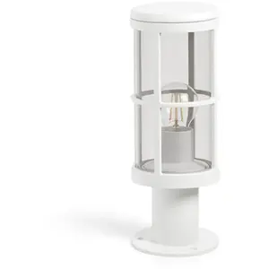 Comparateur de prix : Borne lug IP54 E27 18W 350mm Blanc