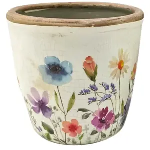 Jardinière en céramique pour petites fleurs, décoration d'intérieur ro... pas cher