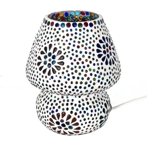 Lampe décorative - ORIGEN - Lampe à champignons - Blanc - 18x13x13 cm - Intérieur pas cher