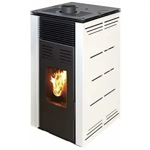 MAESTRO FERRETERO Poêle à pellets sans électricité modèle natur style 8 kW. Il fonctionne sans connexion au réseau électrique. Couleur blanche - Joima pas cher