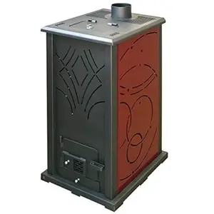 MAESTRO FERRETERO Poêle à Biomasse Granulé-Marc d'olive Modèle eco nova 10 kW. Fonctionne sans lumière. Couleur Bordeaux - Joima pas cher