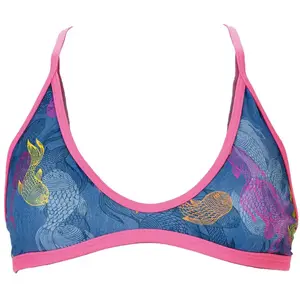 MIWS Fishes Top Short Bleu/Vert/Jaune Taille L, Femme, topfixxs, Blau/Grün/Gelb, XXS pas cher