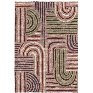 Naf Naf - Tapis multicolore design abstrait plat Sonie Multicolore 120... pas cher