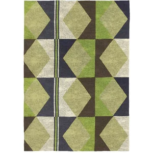 Tapis de salon en fibres naturelles vert 80x150 cm pas cher